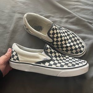 Vans Slip On, Classic, Size 9, Mens, Checkerboard, Skate, Authentic, Casual